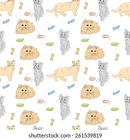 Ink cats  pattern