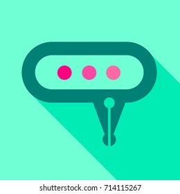 Ink chat icon. Flat illustration of ink chat vector icon for web design