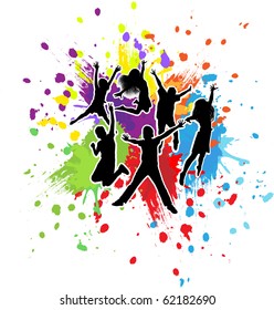 ink childs ecstatic, colour grunge the poster