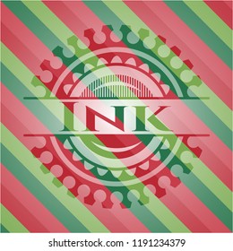 Ink christmas badge.