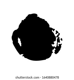 Ink circle. Black grunge hand drawn ink circle for banner design. Poster, banner, print template. Vector illustration