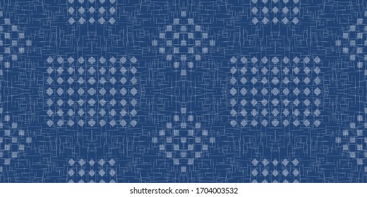 Ink Cross Scotland Vector Seamless Pattern. Marine Structure Cage Wallpaper. Handwrite Stripe Pattern. Cornflower Chevron Tablecloth Backdrop.