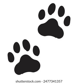 Ink Dogs Paw illustration, Cat Print Vector