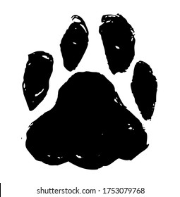 Smeared Footprint Large Dog Icon Old Stock Vector (Royalty Free ...