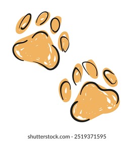 Ilustración de la pata de los perros de la tinta, Vector de la impresión de los gatos