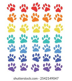 Ink Dog's Paw illustration. Print Vector