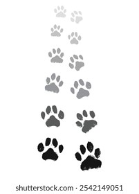 Ink Dog's Paw illustration. Print Vector