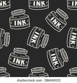 ink doodle seamless pattern background