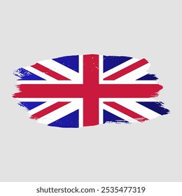 Dibujo de tinta grunge textura creativa Reino Unido Reino Unido o Inglaterra bandera png fondo transparente. Gran Bretaña pincel de pintura de tinta textura salpicadura bandera o símbolo ilustración.