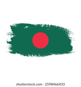 Ink drawing grunge texture creative bangladesh flag design. Bangladesh paint brush texture splatter flag or symbol illustration.