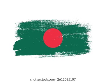 Ink drawing grunge texture creative bangladesh flag png transparent background. Bangladesh paint brush texture splatter flag vector