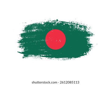 Ink drawing grunge texture creative bangladesh flag png transparent background. Bangladesh paint brush texture splatter flag vector