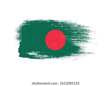 Ink drawing grunge texture creative bangladesh flag png transparent background. Bangladesh paint brush texture splatter flag vector