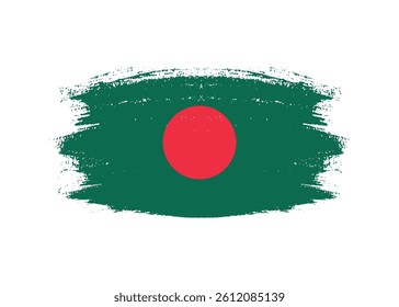 Ink drawing grunge texture creative bangladesh flag png transparent background. Bangladesh paint brush texture splatter flag vector