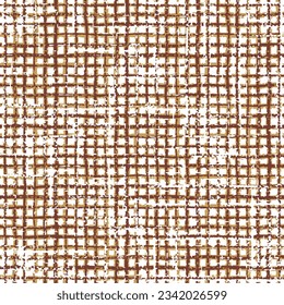 Patrón de cruz de cremallera dibujada por tinta,La textura geométrica se repite en el patrón moderno, fondo de grunge marrón y blanco con semitono, líneas, grietas