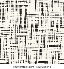 Ink Drawn Criss Cross Textured Speckled Background. Seamless Pattern.