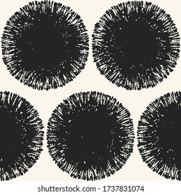 ink Drawn Dandelion Dots Textured Pattern