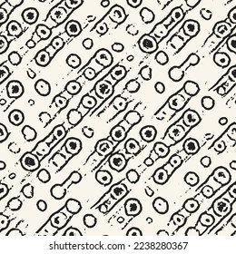 Ink Drawn Ethnic Dots Pattern