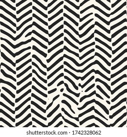 Ink Drawn Ethnic Herringbone Pattern