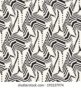 Ink Drawn Ethnic Zigzag Pattern