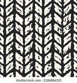 Ink Drawn Herringbone Grid Pattern