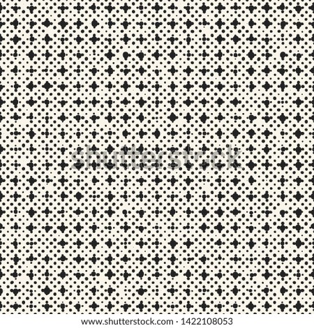 Ink Drawn Irregular-Sized Dots Graphic Motif. Seamless Pattern.