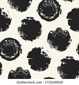 Ink Drawn Jellyfish Dots Graphic Motif Textured Pattern