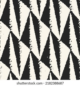 Ink Drawn Mottled Checked Pattern