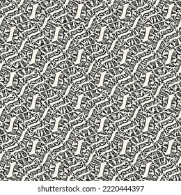 Ink Drawn Organic Striped Pattern