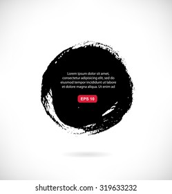 Ink drawn splash silhouette  in grunge style on white background