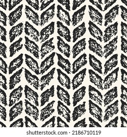 Ink Drawn Textured Herringbone Pattern
