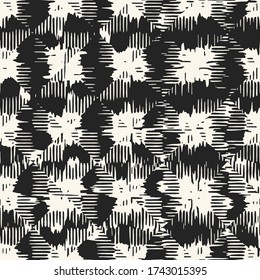 Ink Drawn Textured Subtle Checked Pattern