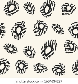 Ink Drawn Tribal Dots Graphic Motif Textured Pattern.