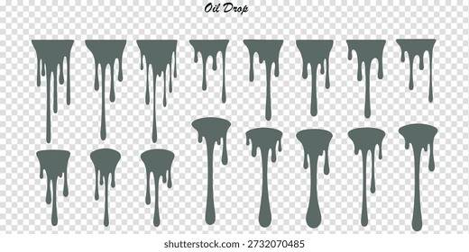 Goteo de tinta y pintura de manchas, salpicaduras y salpicaduras conjunto. Negro goteo de tinta. patrón de tinta sin fisuras. Líquidos goteando gota de pintura. Varios goteos de pintura negra