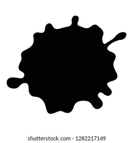 Ink Drop Background. Splash, Blot Isolated Icon on White. Vector Illustration.