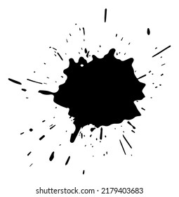 Ink Drop Blotter Black Stain Paint Stock Vector (Royalty Free ...