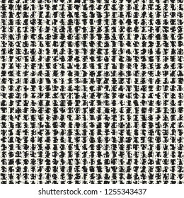Ink Drop Grid Textured Distressed Background. Seamless Pattern.