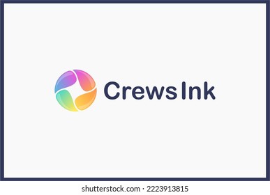 Ink drop group logo design