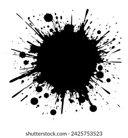 Ink drop or paint splash. Flat vector illustration