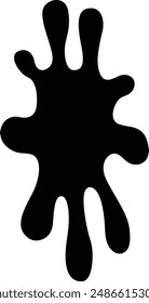 Ink Drop Stain flat black vector icon.