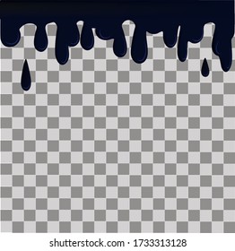 lista de entrada de lápiz Plantilla de ilustración de diseño de icono Vector. Aceite negro realista aislado en un fondo transparente. Ilustración vectorial.