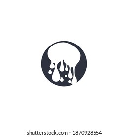 Farbabfall-Vektorsymbol-Designvorlage