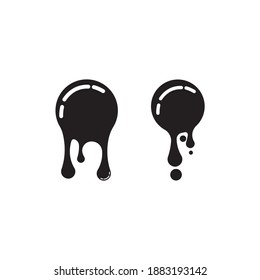 soltar entrada de lápiz Plantilla de ilustración de icono Vector
