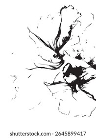 Ink Drop in Water Creating a Fluid Abstract Blend on White Background for Creative, Dreamy, or Artful Designs