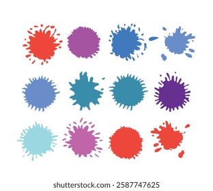 Ink  Droplets Printable Vector Illustration