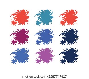 Ink  Droplets Printable Vector Illustration