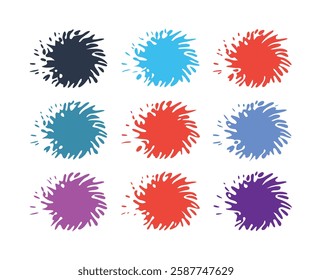 Ink  Droplets Printable Vector Illustration