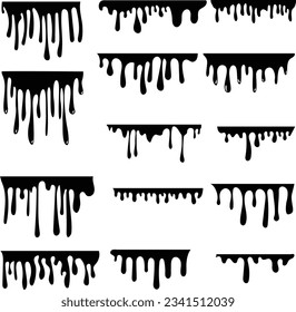 14 Dripping Liquid Brushes - Photoshop brushes