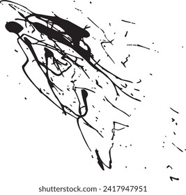 Ink drops and splashes. Blotter spots, liquid paint drip drop splash and ink splatter. Artistic dirty grunge abstract spot vector set. Illustration monochrome drip splash, splat messy inkblot Vector