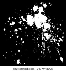 Ink drops and splashes. Blotter spots, liquid paint drip drop splash and ink splatter. Artistic dirty grunge abstract spot vector set. Illustration monochrome drip splash, splat messy inkblot Vector i